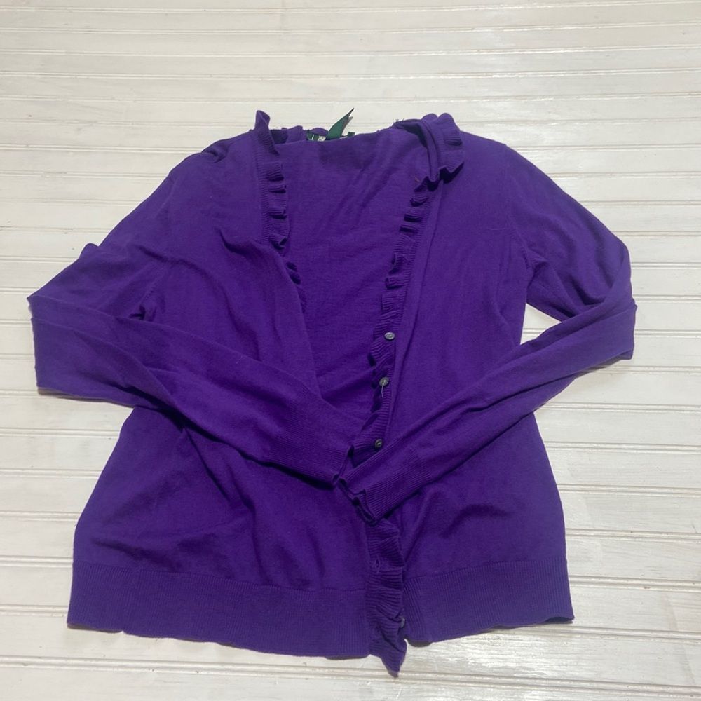Ralph Lauren | Purple cardigan size medium